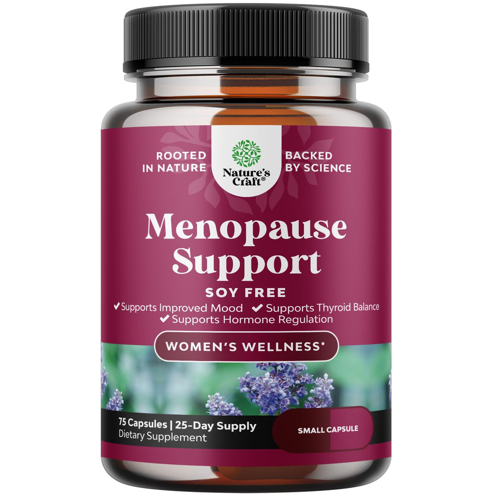 Natures Craft Complete Herbal Menopause bottle front supports gentle hormonal balance.