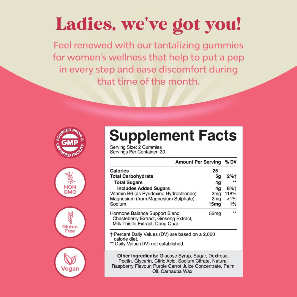 Nature's Craft Hormone Balance Gummies daily-use pack promotes a convenient daily ritual.