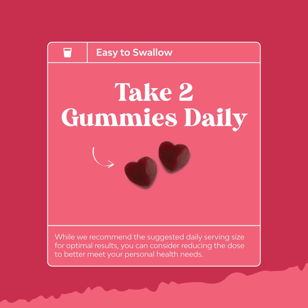Gummies beside skincare products imply potential skin appearance benefits