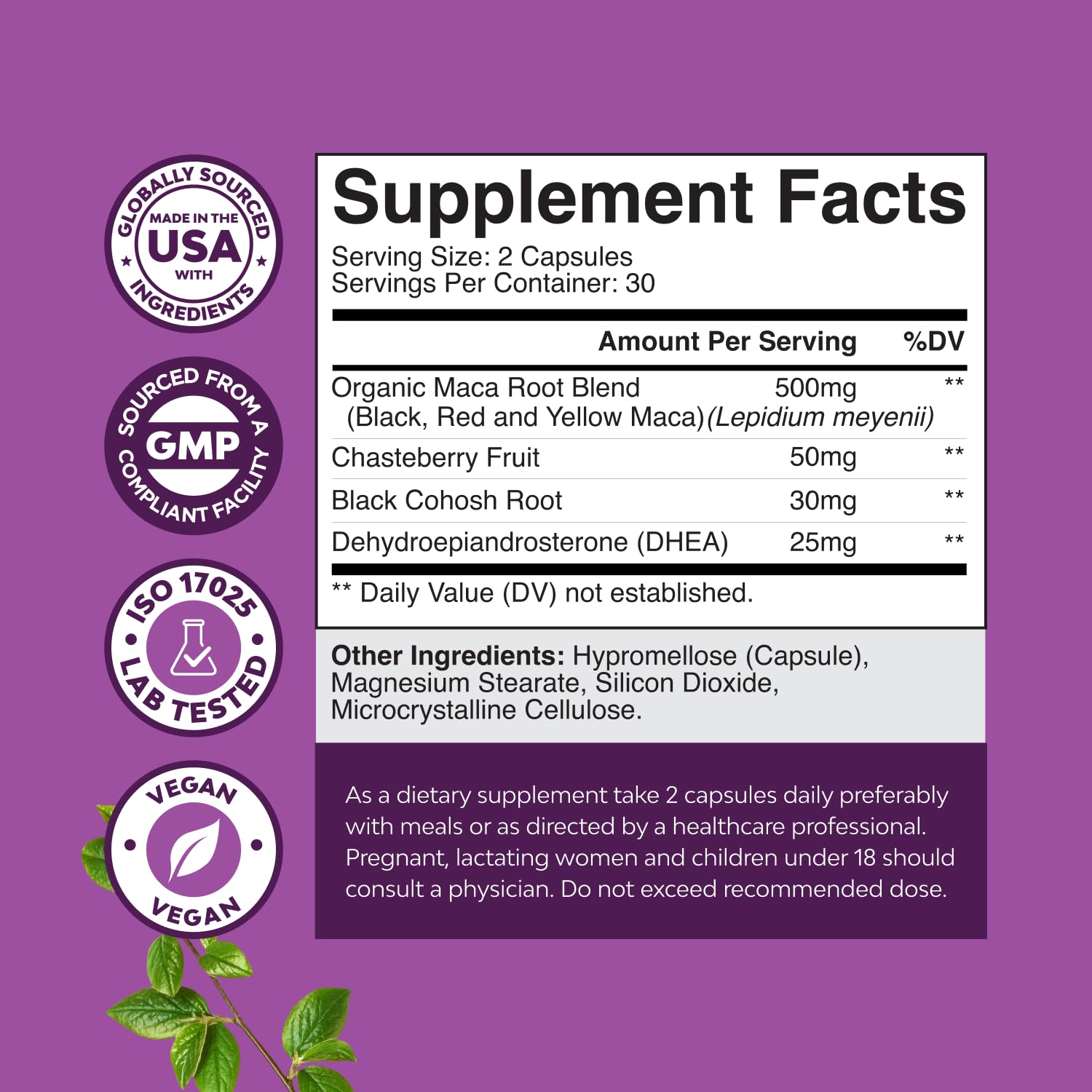 Natures Craft capsules closeup suggesting convenient daily mood and energy support.