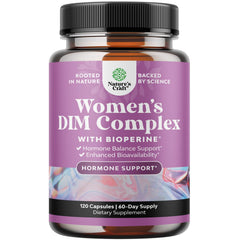 Natures Craft Potent DIM supplement bottle for balanced hormones and steady energy