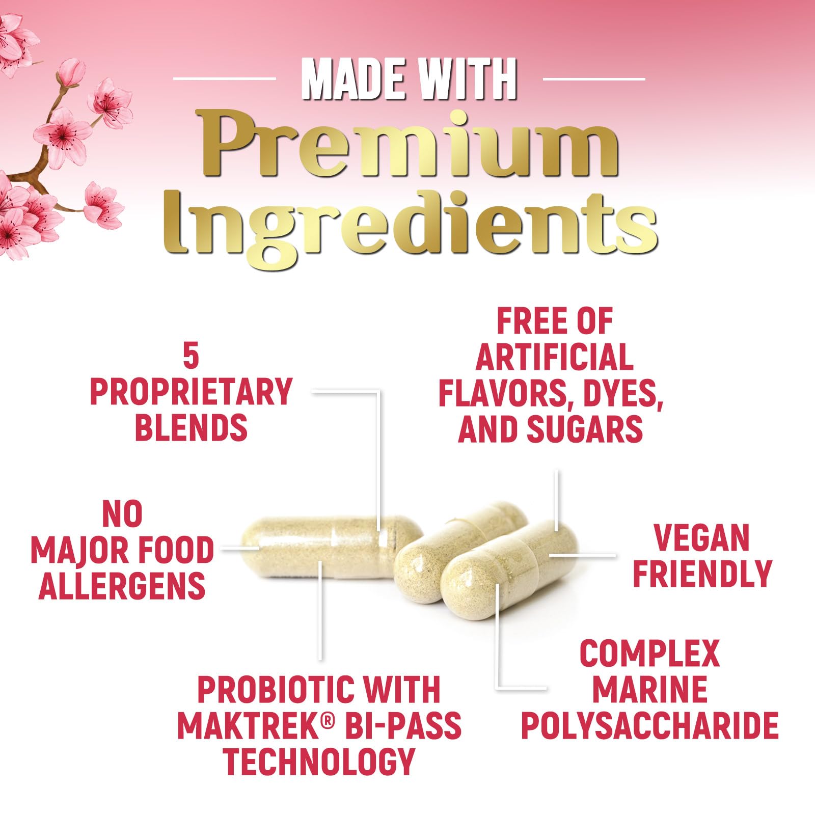 Nature's Nutrition menopause herbal blend capsule image suggests natural wellness for daily comfort.