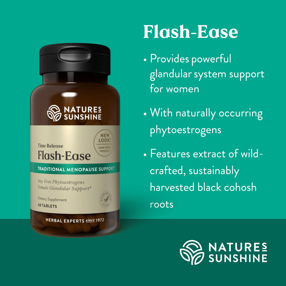 Flash Ease TR tablets being poured, suggesting easy daily routine.