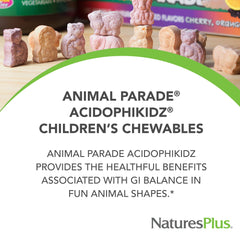 NaturesPlus AcidophiKidz berry flavor chewables make probiotic intake tasty.