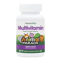 NaturesPlus Animal Parade bottle front view with kid-friendly nutrition for daily use.