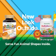NaturesPlus Animal Parade Gold cherry-flavored chewables with kid-approved taste