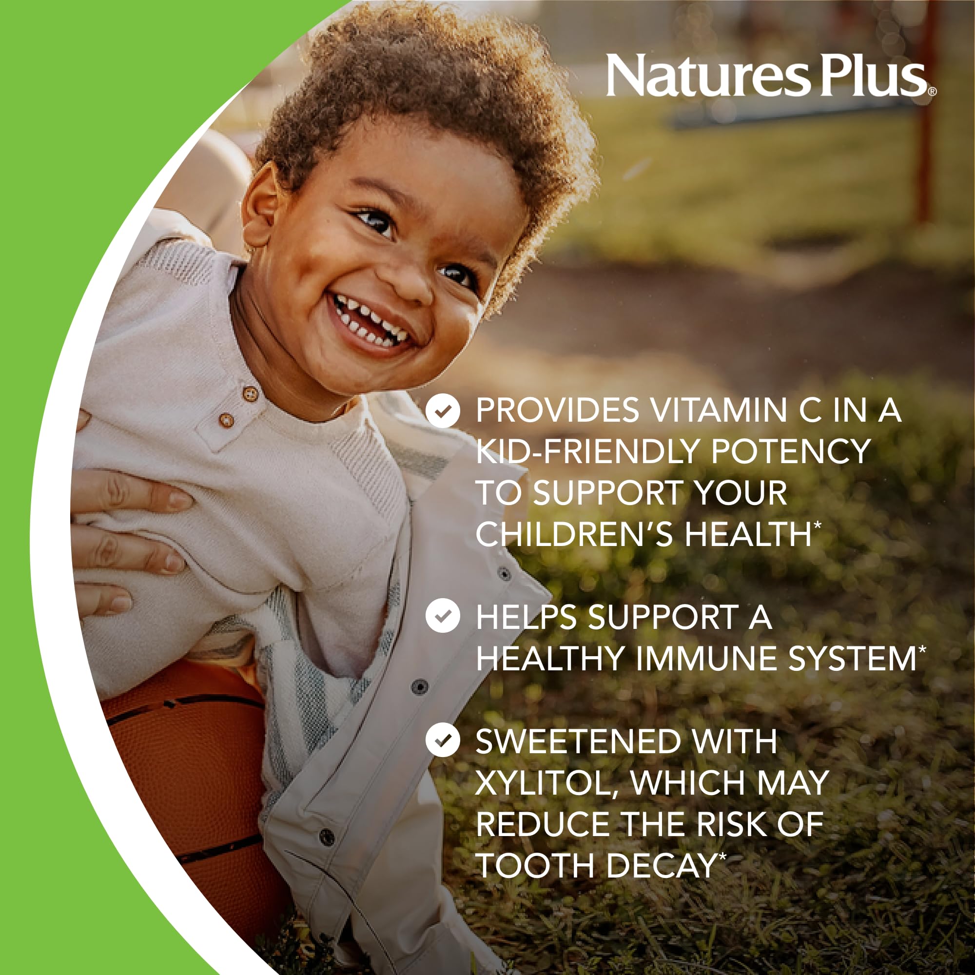 Nature'sPlus Animal Parade Gold orange chewables bottle with label highlights gluten-free formula.