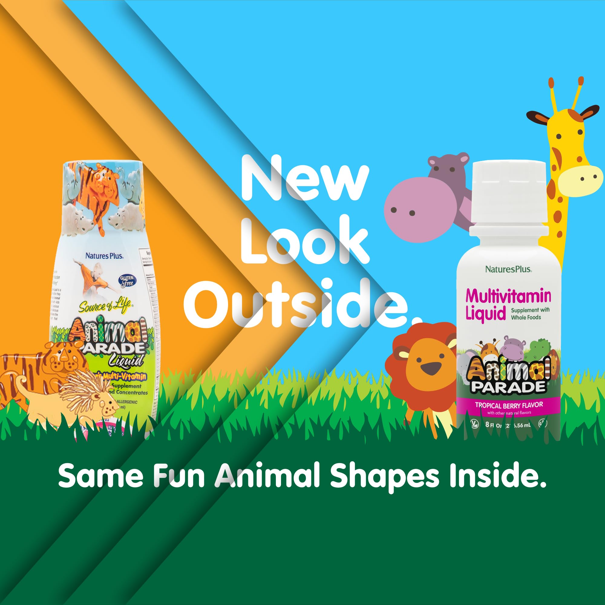 NaturesPlus Animal Parade liquid dispense promotes easy dosing and quick absorption