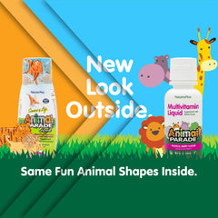 NaturesPlus Animal Parade liquid dispense promotes easy dosing and quick absorption