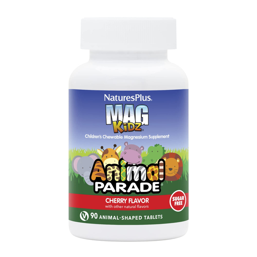 NaturesPlus MagKidz Animal Parade bottle supports kid-friendly magnesium intake