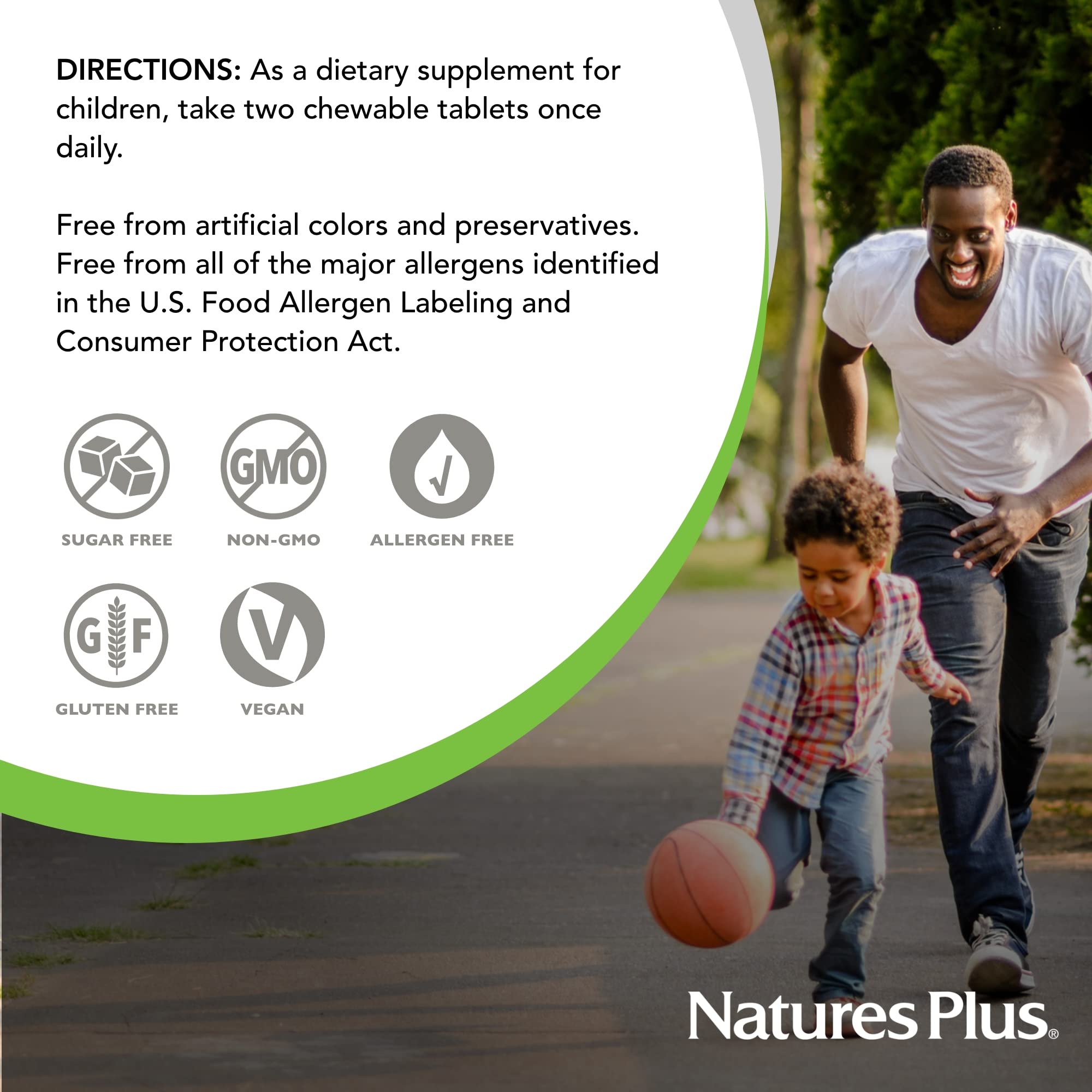 NaturesPlus MagKidz packaging box showcasing flavor and gluten-free benefits