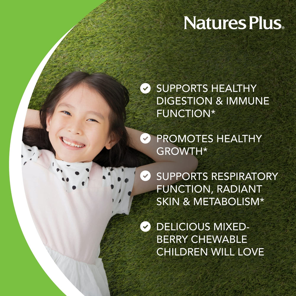 Mixed berry flavor chewables offer kid-friendly probiotic intake for families.