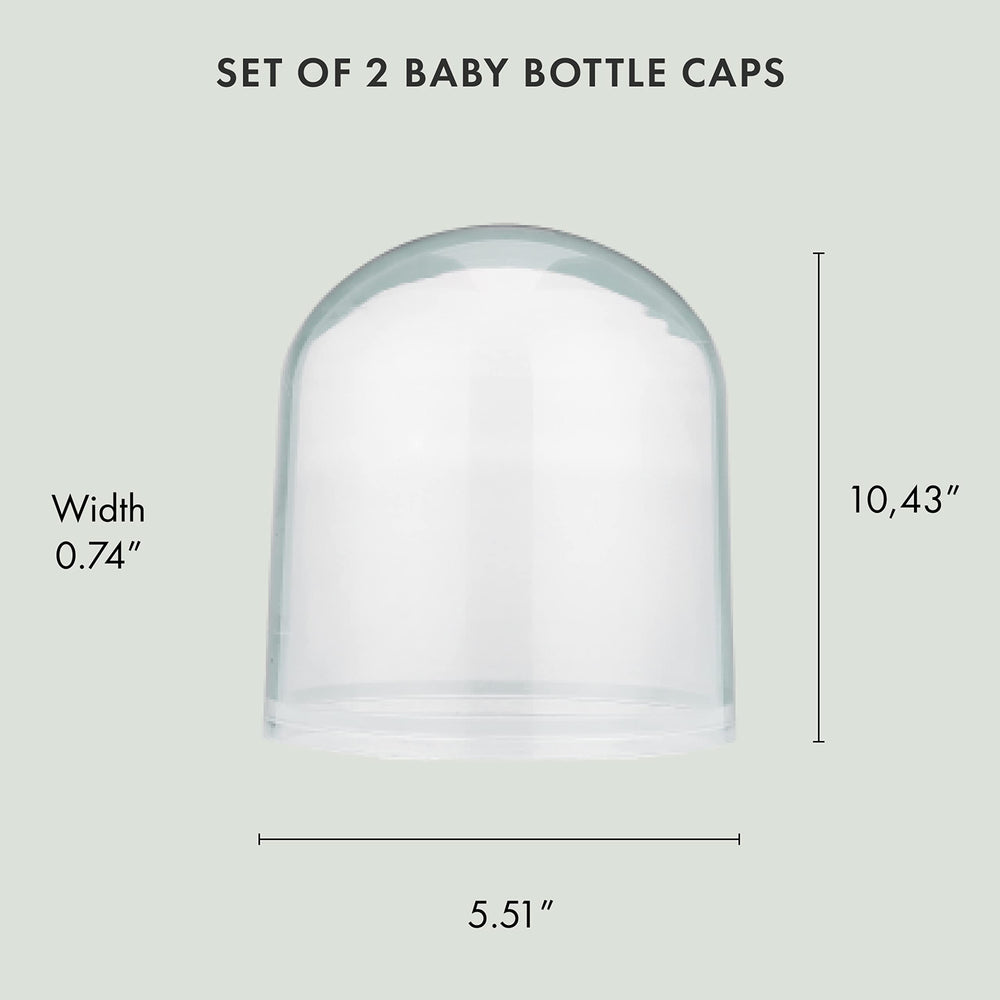 Close-up of Natursutten cap ensuring secure fit on glass bottle.