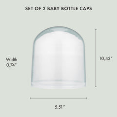 Close-up of Natursutten cap ensuring secure fit on glass bottle.