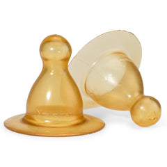 Natursutten replacement fast-flow nipple closeup showing natural rubber softness for comfortable feeding.