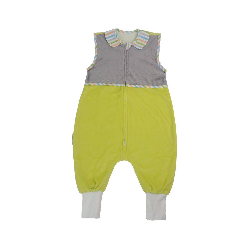 NATUZ sleeping sack velour outer and cotton inner for soft comfort.
