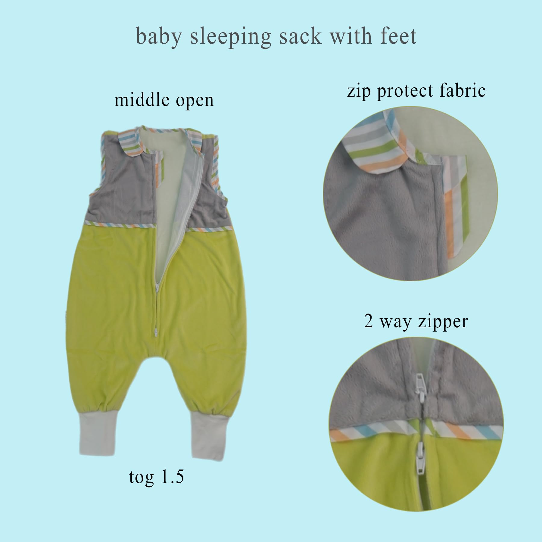 NATUZ wearable blanket supports safe sleep with freedom to move during play.