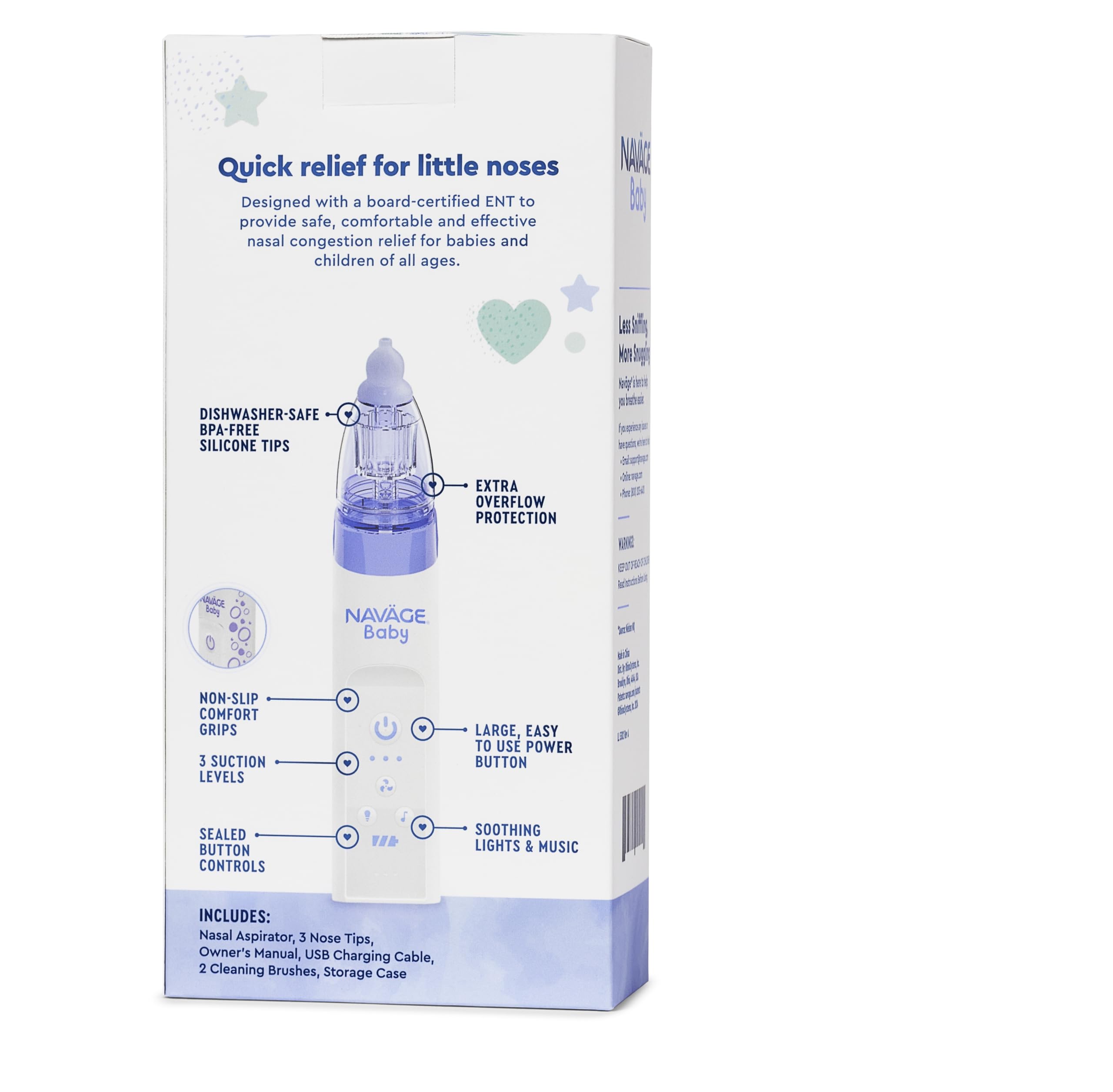 Navage Baby Nasal Aspirator parts included ensure ready-to-use setup