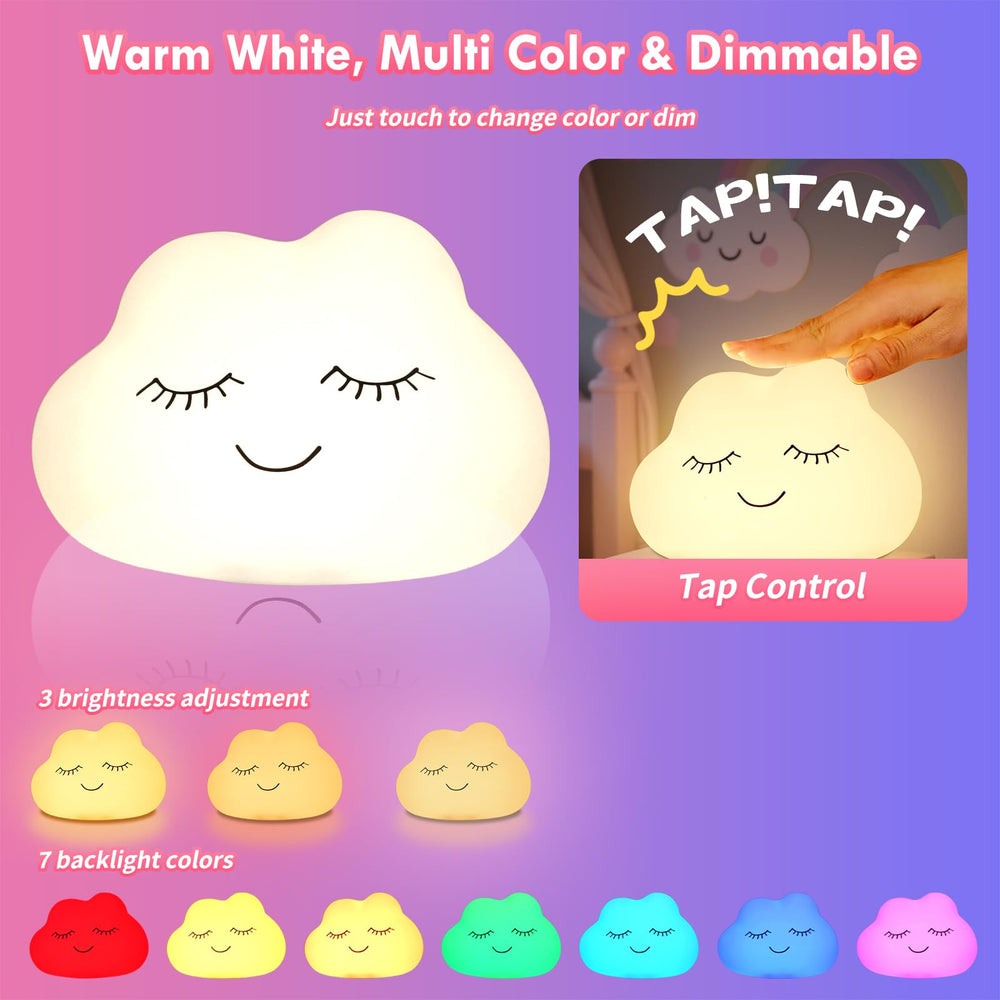 Nawchedo cloud night light color-changing option for mood lighting.