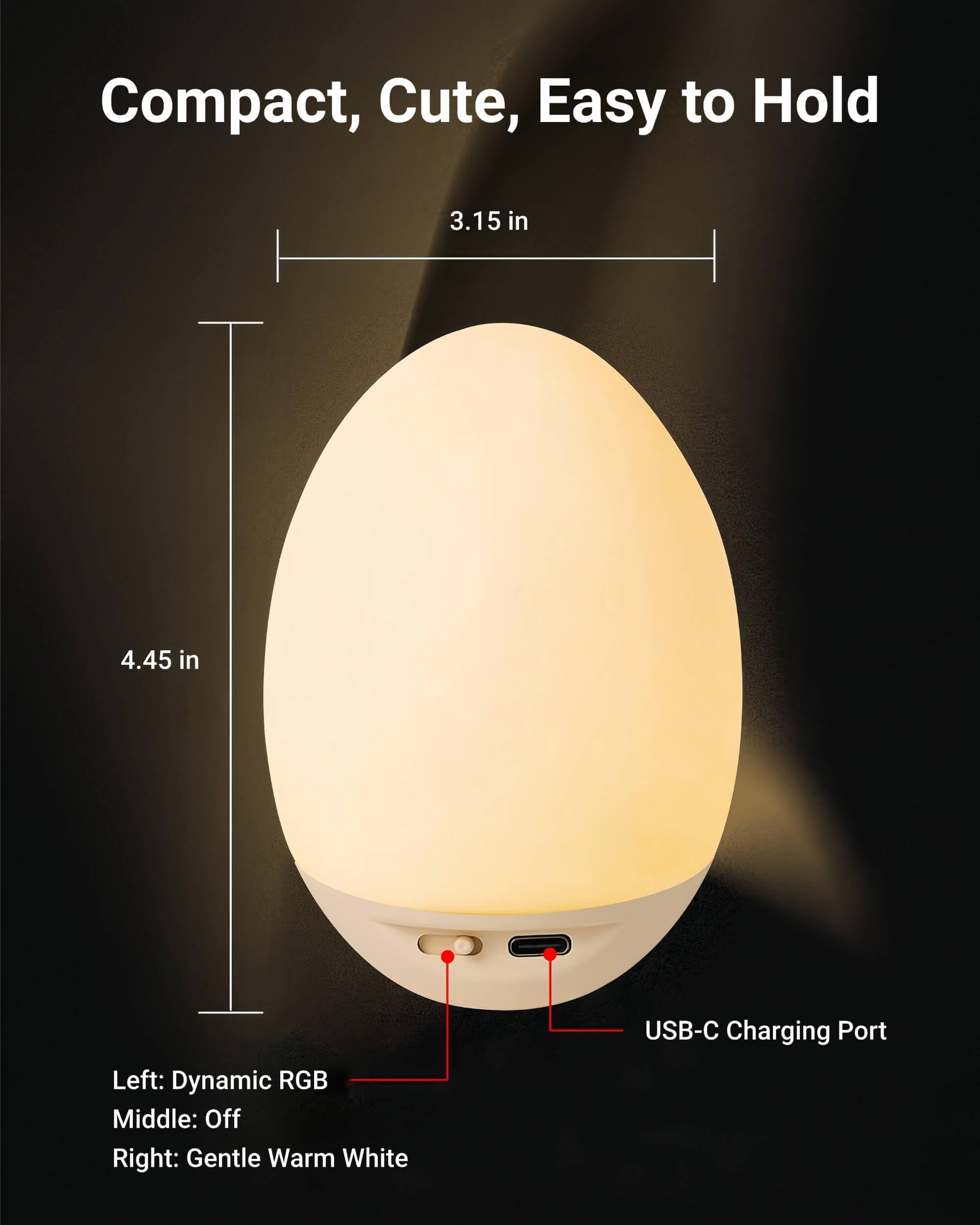 NAWIQI compact gift-ready night light for babies and kids.