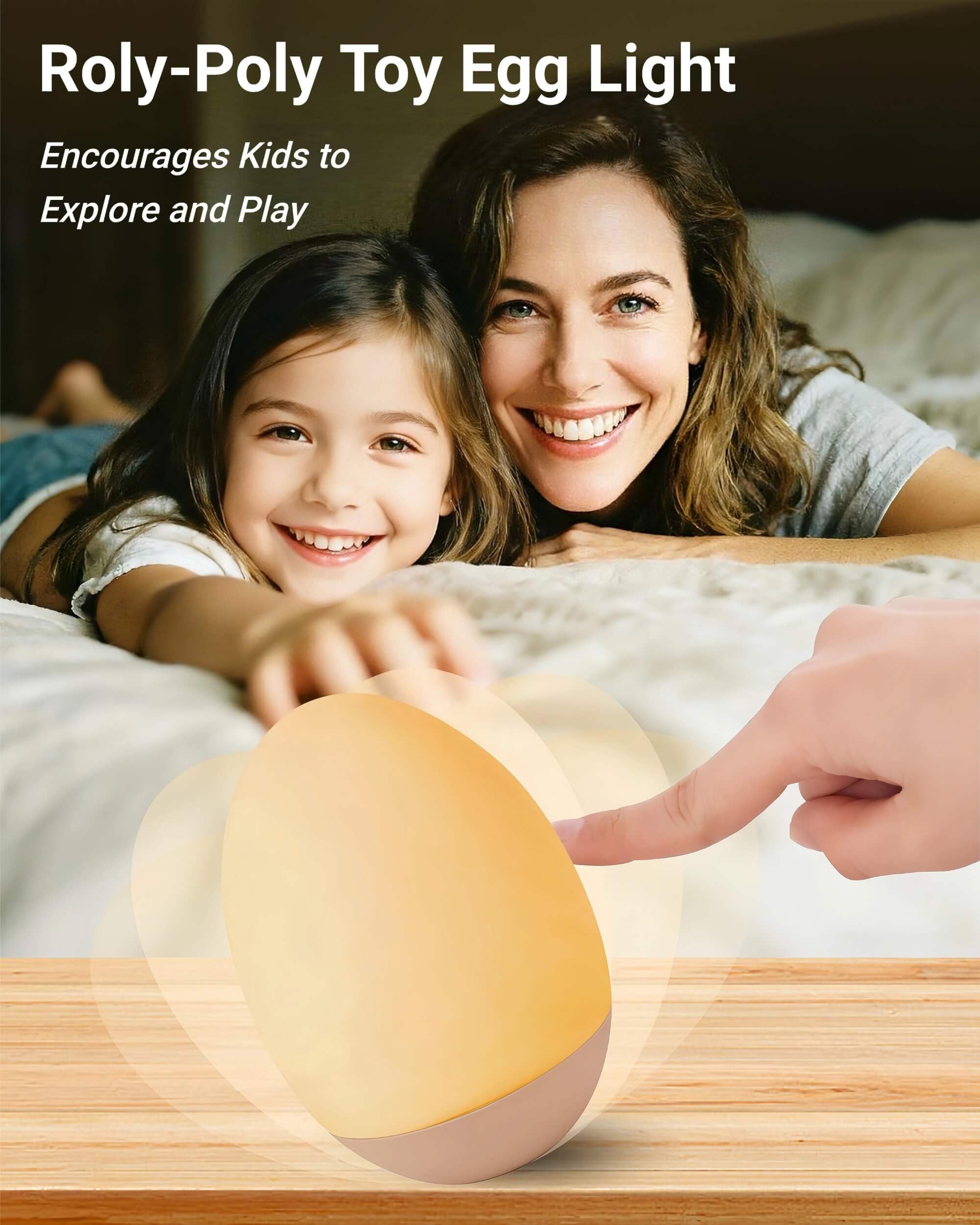 NAWIQI portable egg light ideal for travel, bedside, and nursery.