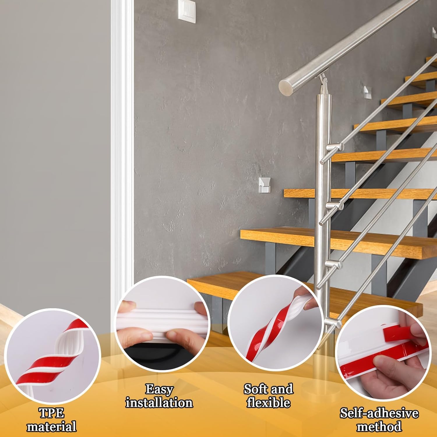 Nayotaa durable waterproof edge strip made of flexible material.