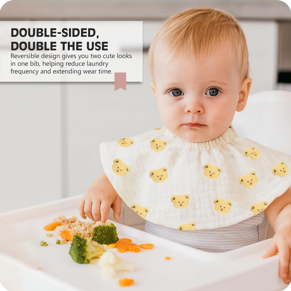 Naznooz double-sided bibs reduce laundry while keeping style