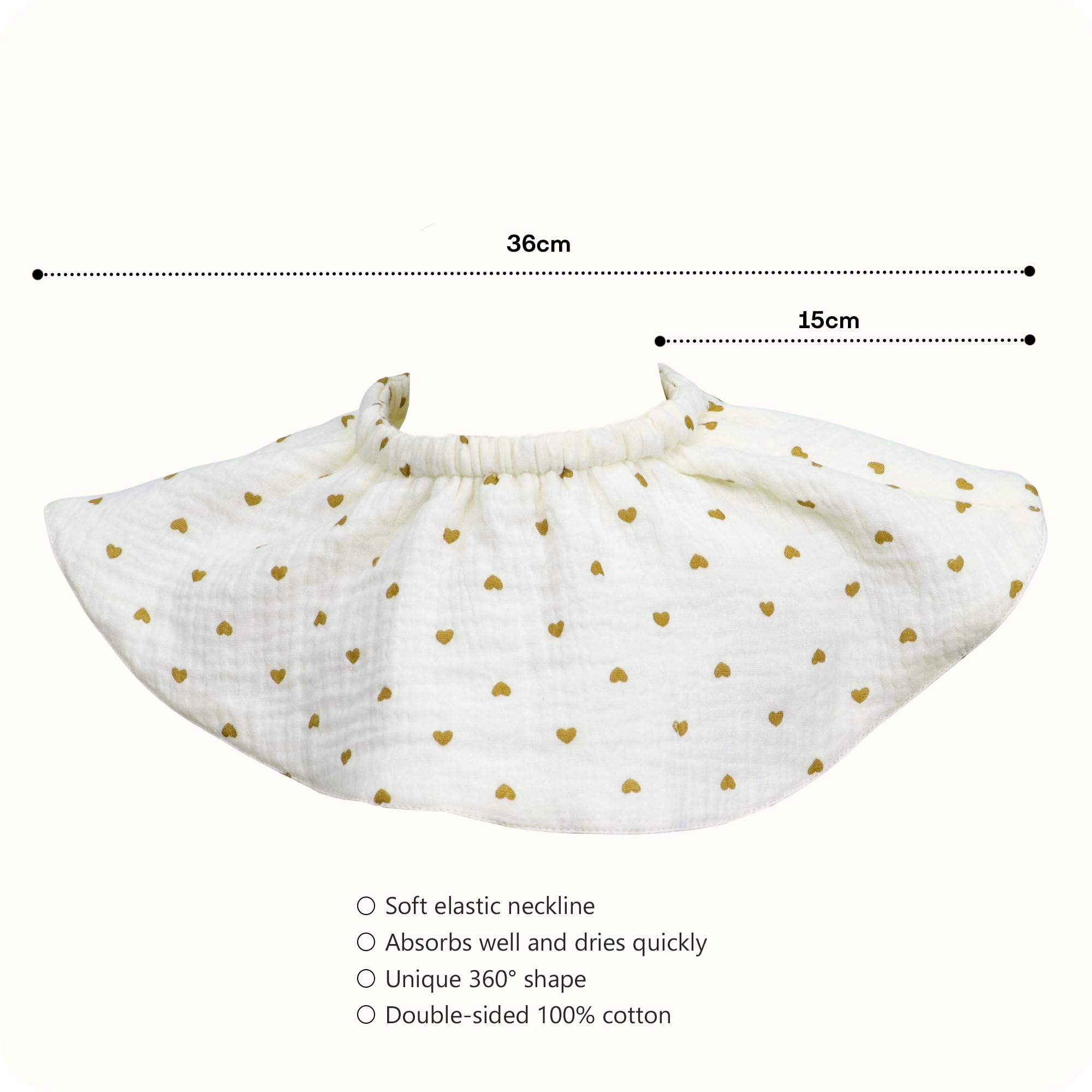 Naznooz hypoallergenic organic cotton bibs for delicate skin