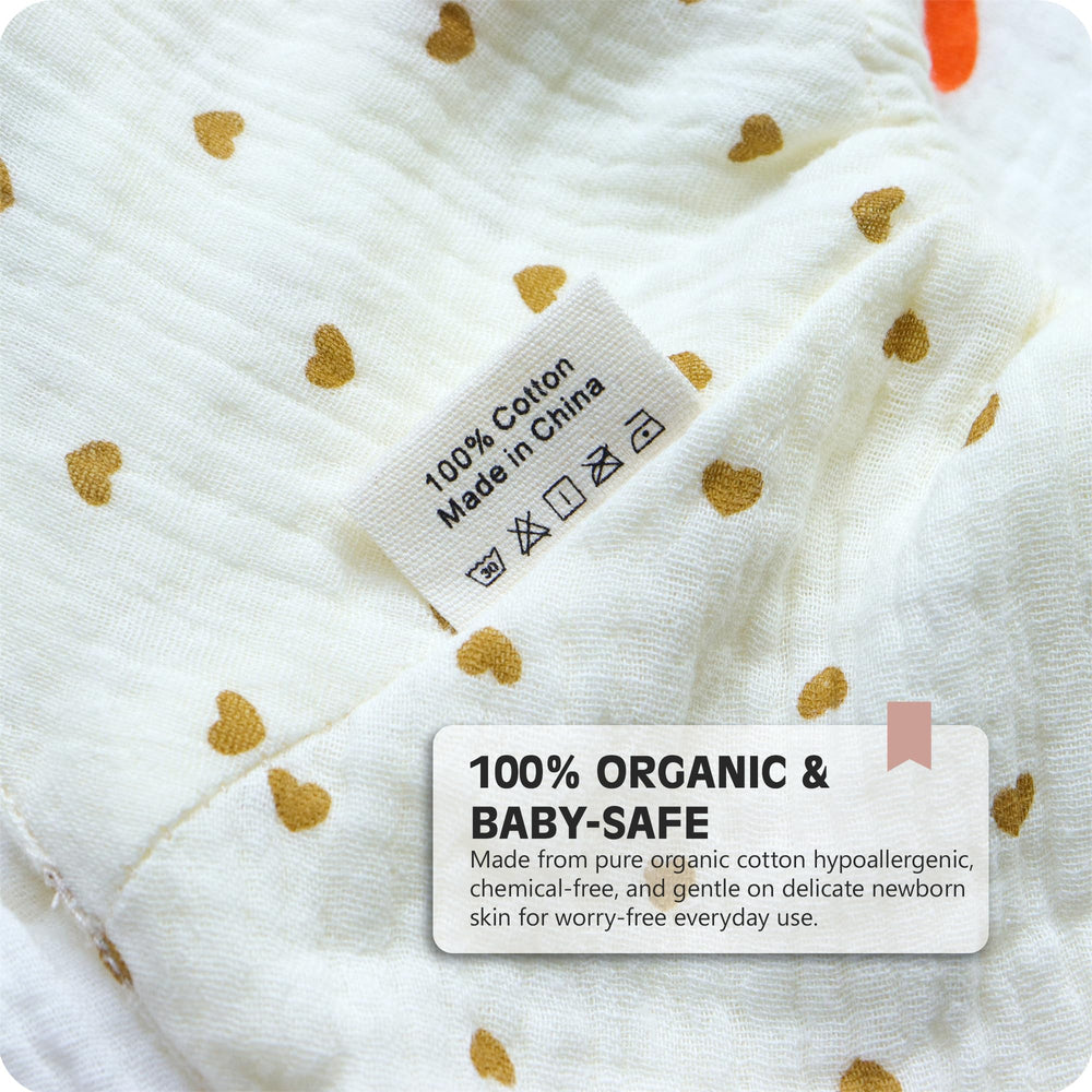 Naznooz organic cotton bibs are gentle on delicate skin