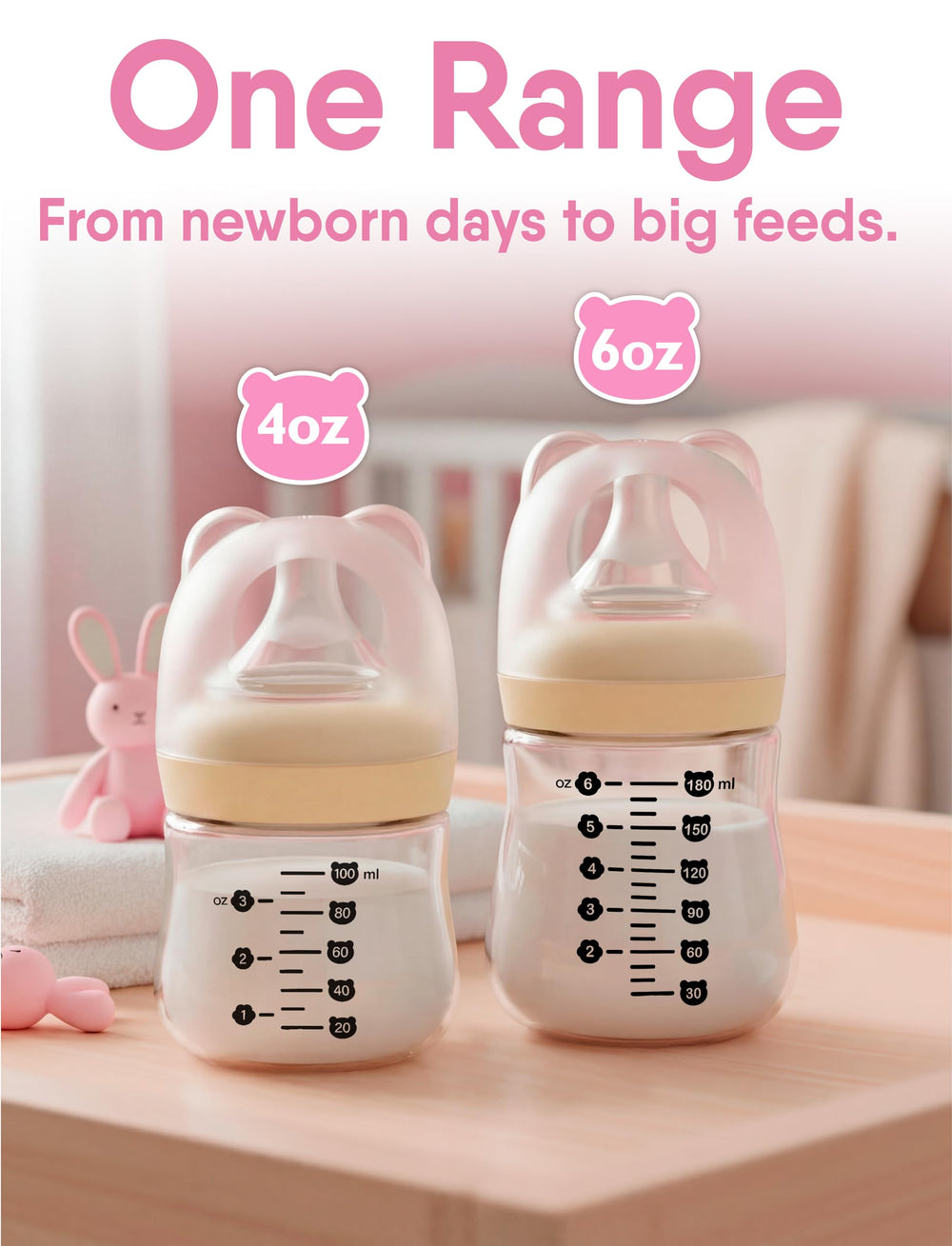 NB-cute silicone nipple heads set for versatile feeding options