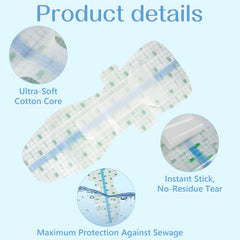 NCHEMDL pad close-up shows polyurethane film and cotton core for comfort.