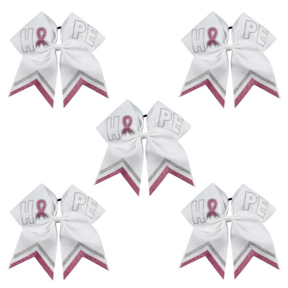 NCMAMA baby cheer bows in pink glitter five-piece set for easy outfit matching
