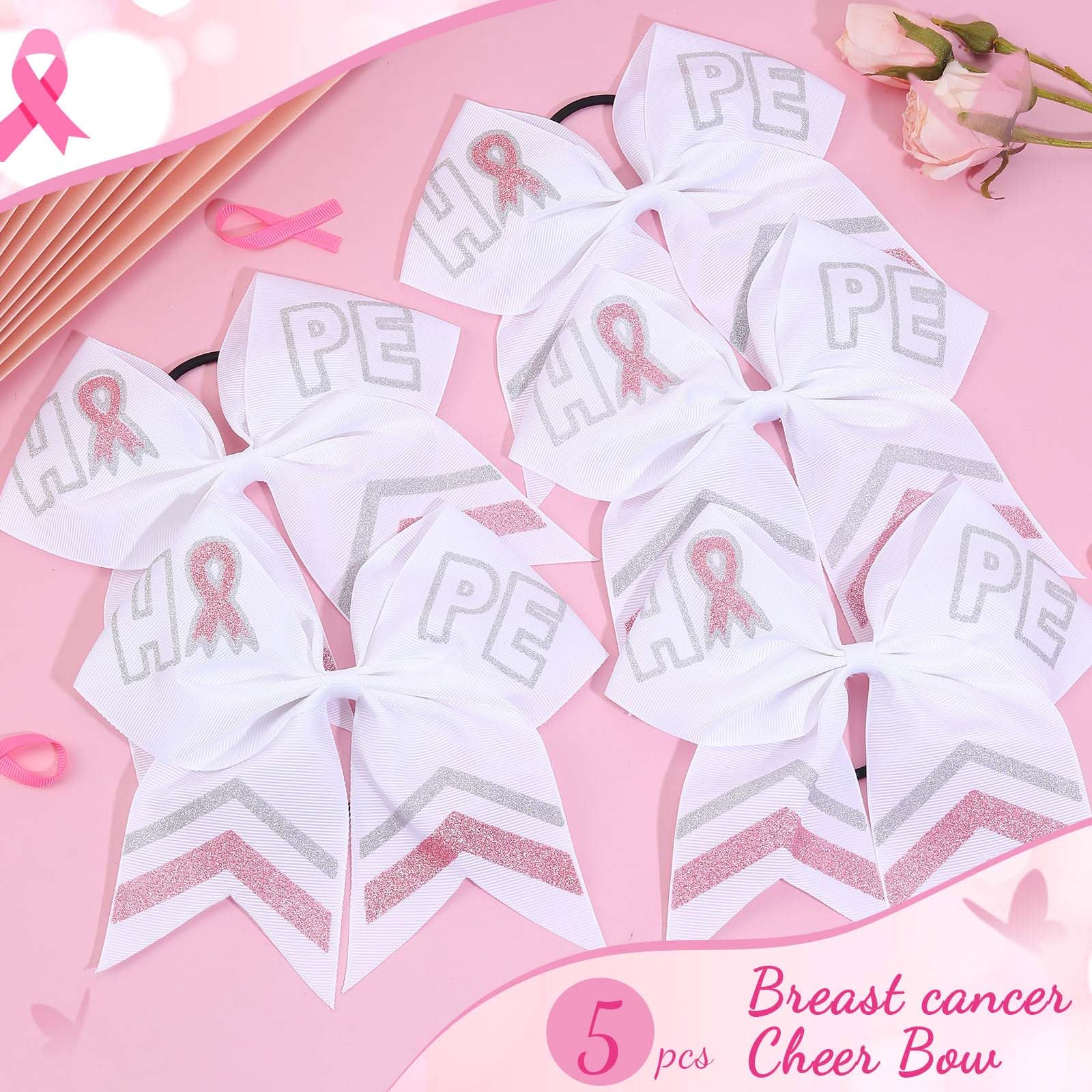 NCMAMA pink glitter bows ideal for dances and photos in cheerwear