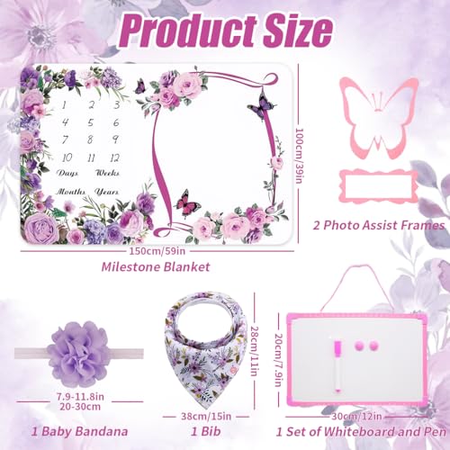 NCTDSUKAY purple headband included for milestone styling