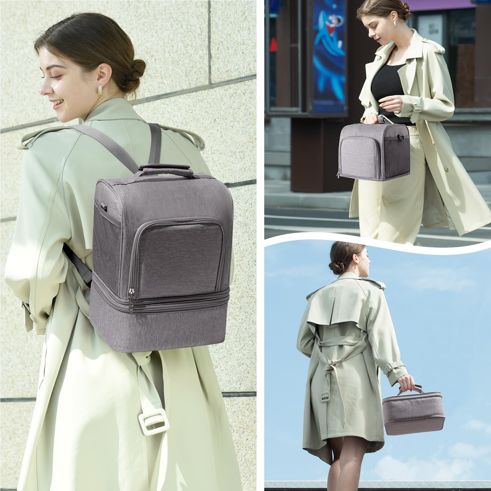 NCVI adjustable straps offer backpack or shoulder bag options.