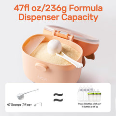 NCVI baby formula dispenser on-the-go buckle seal detail showing moisture protection.