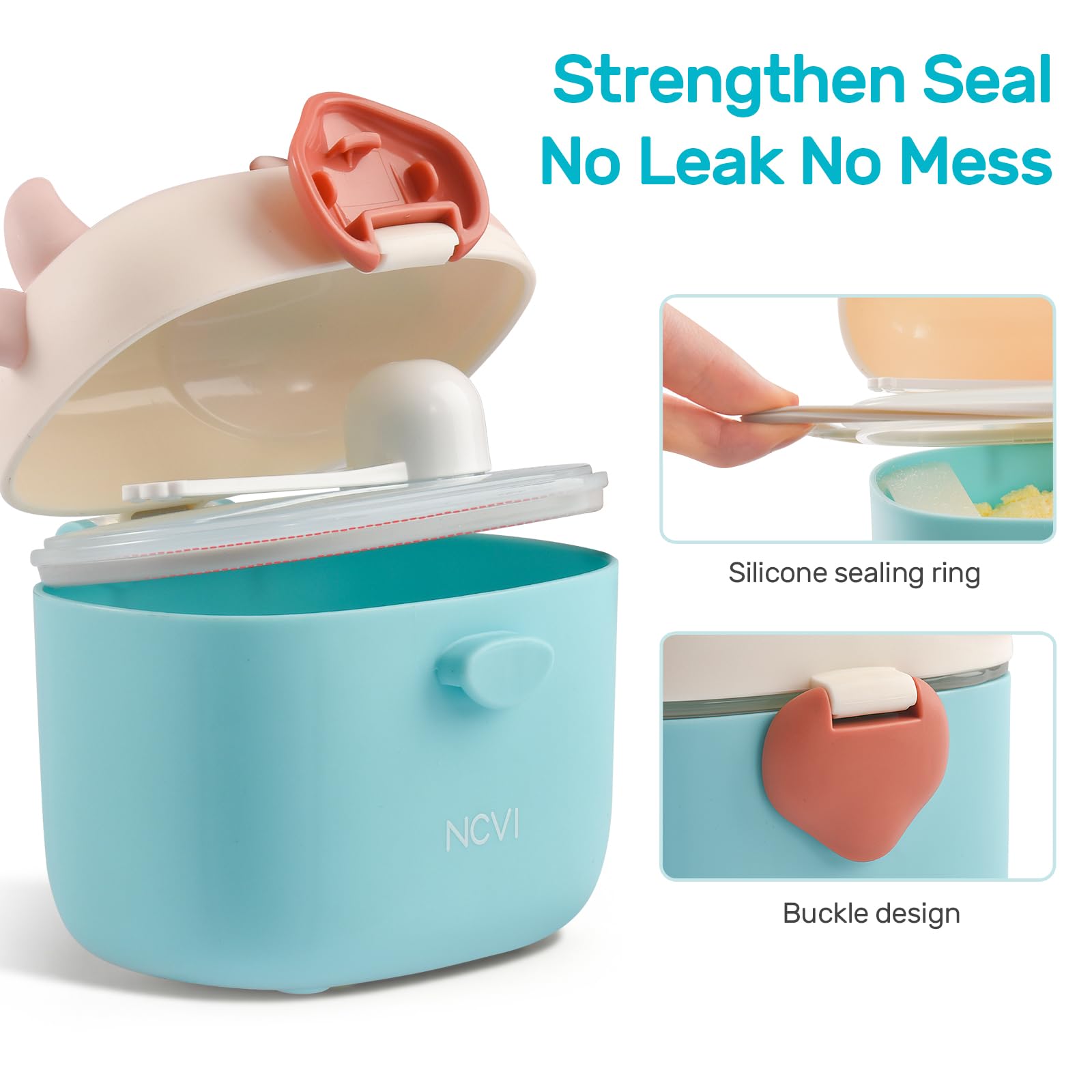 NCVI portable travel box fits in bags for effortless on-the-go feeding.