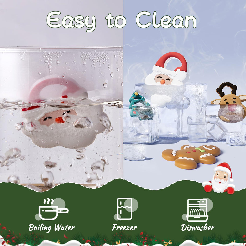 NCVI Christmas teether freezer-safe for quick cooling relief.