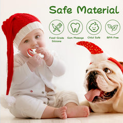 NCVI Christmas teether packaging displayed as a festive baby gift idea.