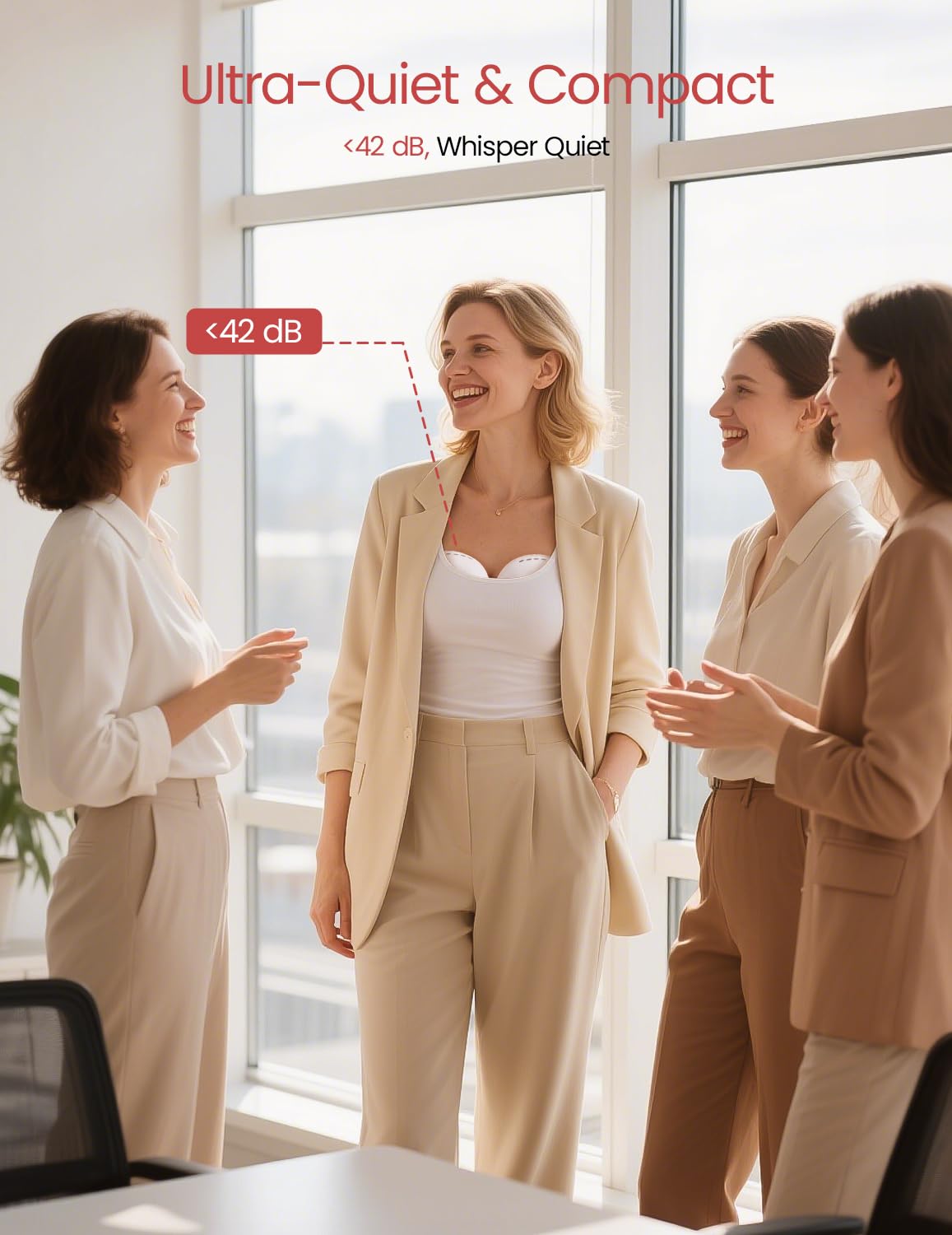 Closed anti-backflow system keeps milk clean during use.