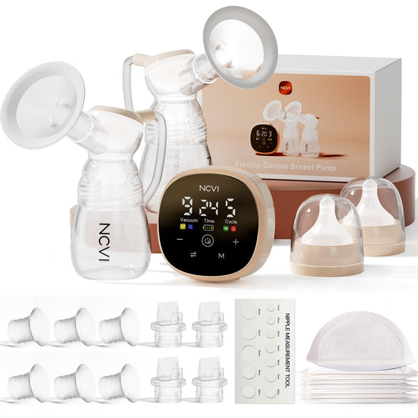 NCVI 8132 electric breast pump front view showing hospital-grade suction for efficient expression