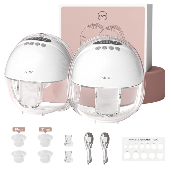 NCVI hands-free breast pump wearable for multitasking and discreet pumping.