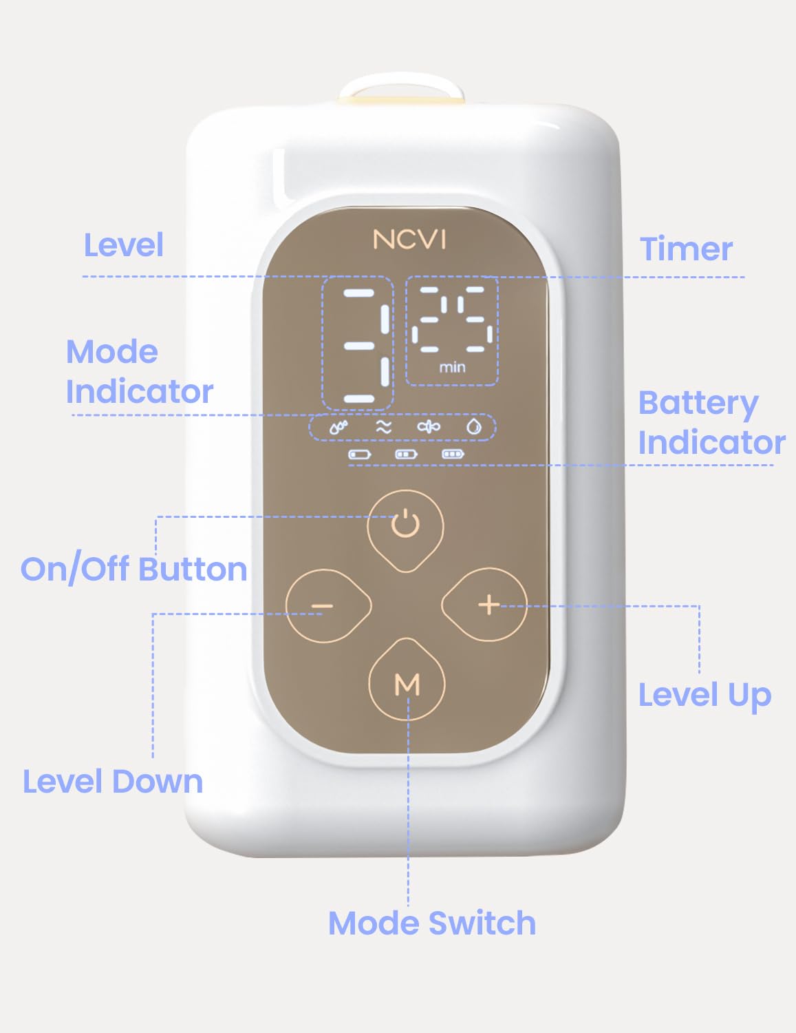 NCVI Hands-free setup facilitates comfortable, unobtrusive pumping.