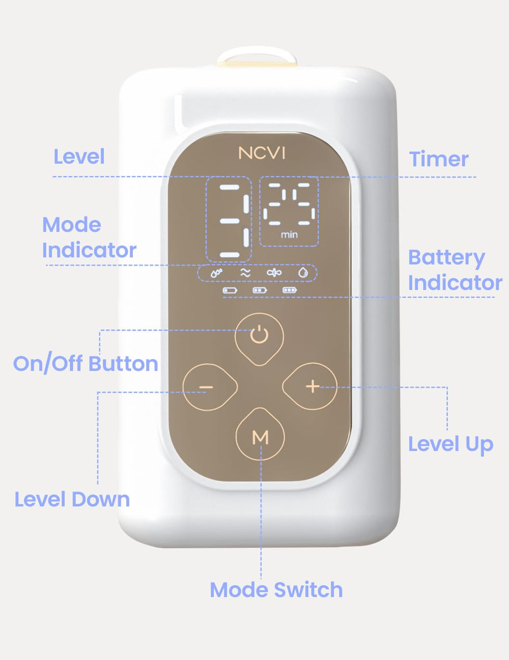 NCVI Hands-free setup facilitates comfortable, unobtrusive pumping.