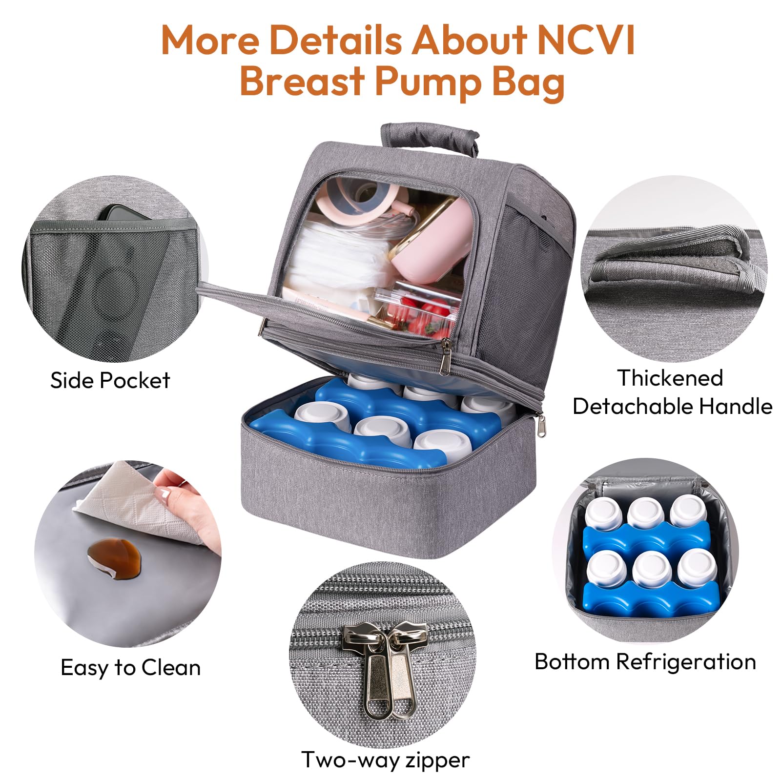 NCVI two ice packs included extend cooling for hours.