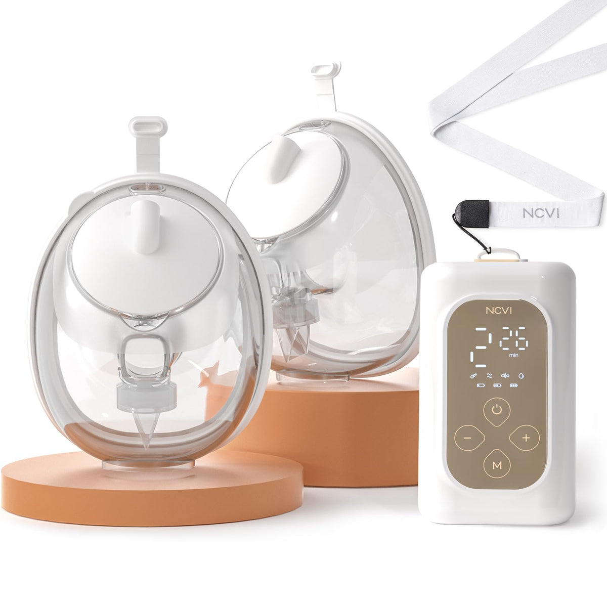 NCVI Ultra-Light wearable pump cups for discreet, comfortable pumping