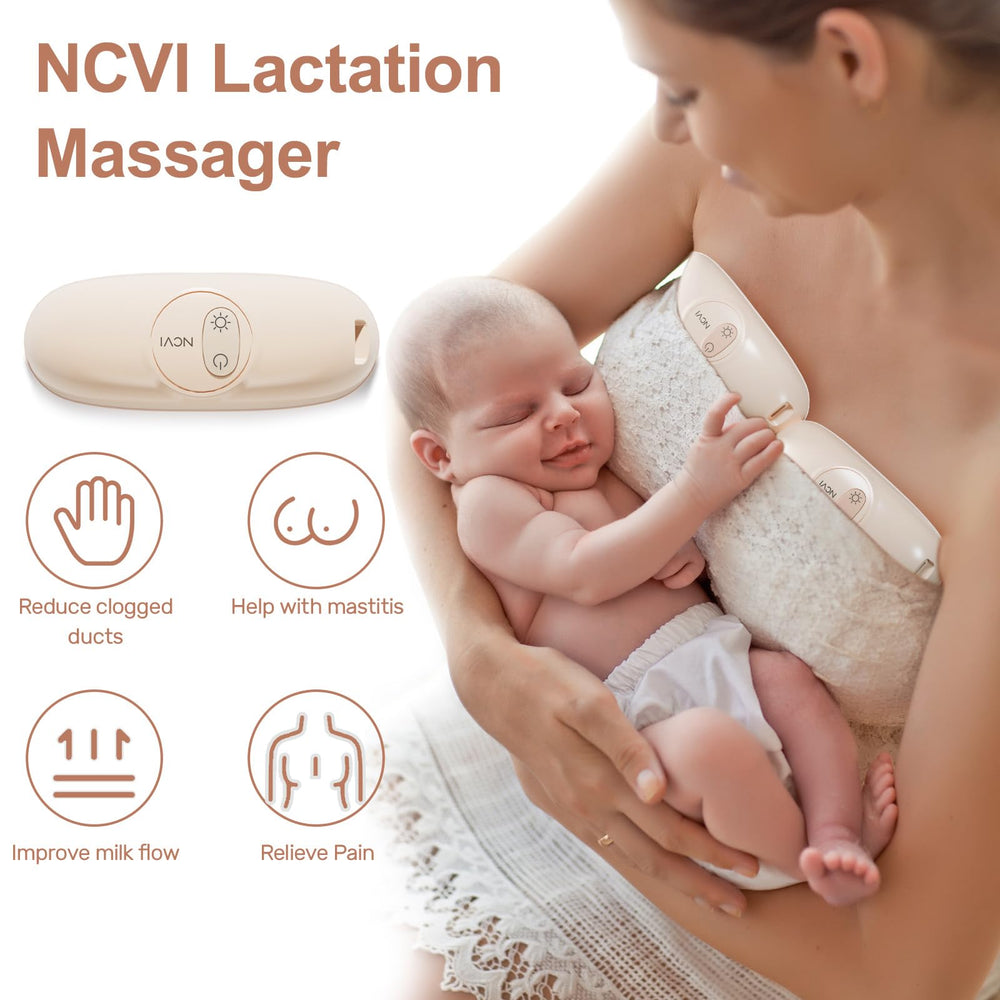 NCVI lactation massager with vibration modes for targeted milk flow support