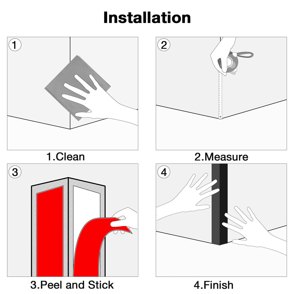 NeatiEase gold corner protector with adhesive back for easy install