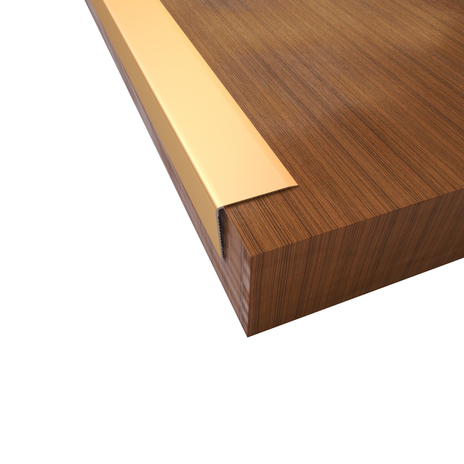 NeatiEase gold aluminum corner guard protects wall corners from impact