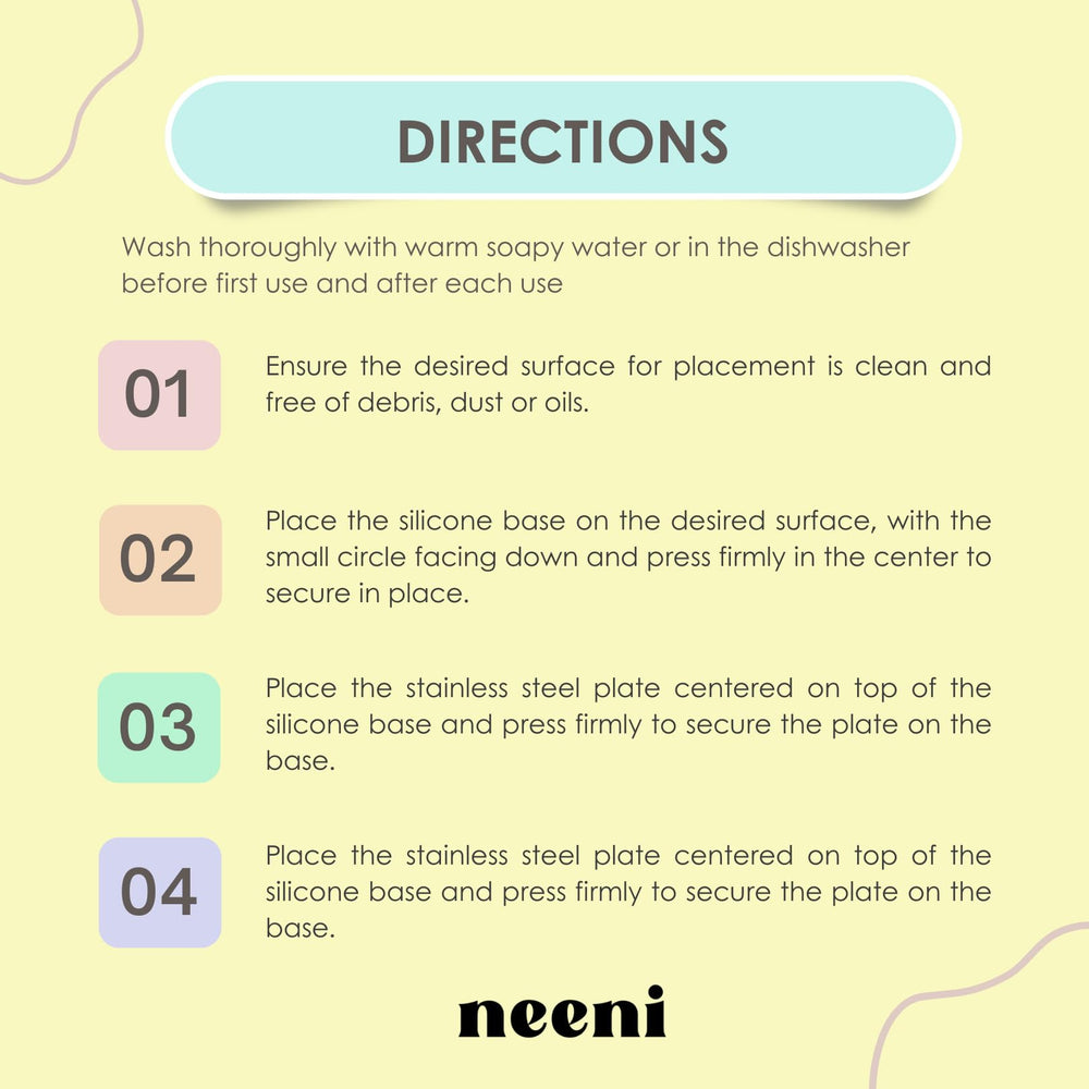 Neeni dishwasher safe plate simplifies cleanup after busy mealtimes
